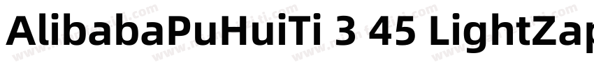 AlibabaPuHuiTi 3 45 LightZapfino字体转换
